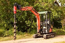 Joma-Tech Erdbohrer für Minibagger verschied. Ø, Bohrantrieb, Erdbohrer, Bohrantrieb, Bagger, Radlader, Bohren Weidezaun, Zaun