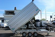 TwinTrailer 35-40 3500kg Kombikipper doppelter Bordwand, Plane