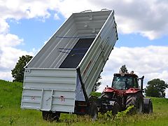 Kobzarenko 2-Achs Dreiseitenkipper 2 TSP21T inkl. Aufsatzbordwände 800 mm