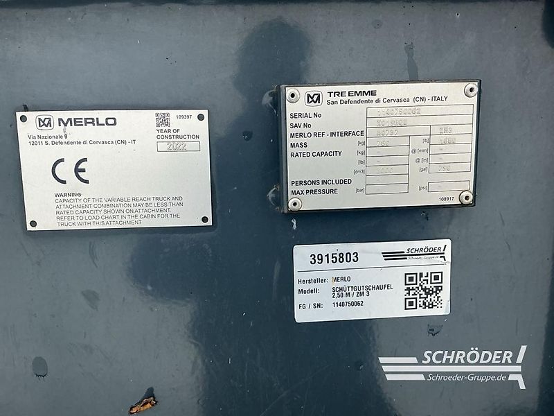 Merlo SCHÜTTGUTSCHAUFEL 2,50 M / ZM 3