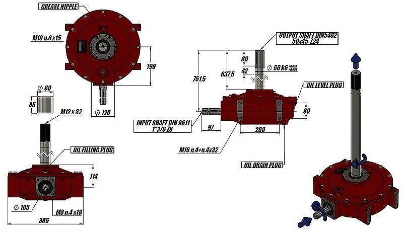 KMZ Betonmischer Getriebe auf Zapfwelle, Transmission