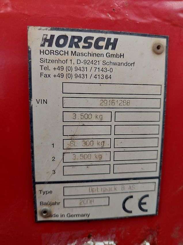 Horsch Optipack 8 AS